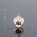 Miniature glowing heart potion bottle resin ornament with Pure Blood label for dollhouse DIY - Pink
