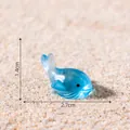 Figurine de dauphin bleu miniature translucide pour micro-paysages marins créatifs - 3# Baleine / 1 Pièce