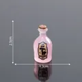 Miniature pink luminous magic potion bottle resin ornament for dollhouse DIY decor - Magenta