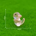 Luminous mini T-Rex dinosaur figurine 1.8cm for micro landscape and DIY decoration - Tyrannosaurus (5#)