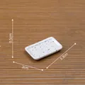 Miniature white rectangular plate with colorful terrazzo pattern for dollhouse decor - Terrazzo Square (5# Medium) / 3.3x2x0.5cm