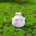 Figurine miniature de lapin blanc mignon pour décoration de micro-paysage DIY - Mengli Lapin (C2030) / 2,4x2,2cm / 4# Zodiaque Lapin