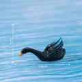Miniatura di cigno nero per decorazione giardino micro paesaggio DIY, taglia 3,8x1,7 cm - 16# Nero Blu