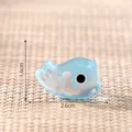 Luminous blue Japanese carp streamer miniature for dollhouse DIY micro landscape decor - 2.6cmx1.6cm / Glow Blue