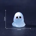 Schattig lichtgevend mini spookfiguurtje in lichtblauw, 2,6 cm diy miniatuurornament - Grappige Geest / Lichtblauw