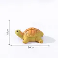 Miniature tortoise figurine for aquarium and DIY micro landscape decoration - 4# Yellow Pond Turtle