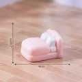 Miniature pink resin dollhouse bed ornament for DIY micro-landscape decor, 4cm length - Pink Large Bed / 1 Piece