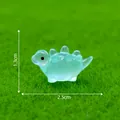 Mini luminous blue Stegosaurus figurine for DIY micro landscape decoration, 2.5cm long - Stegosaurus (7#)