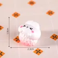 Miniature pink bunny strawberry resin figurine for DIY craft and miniature landscapes - Spring Bunny Dessert 6 Styles / 6# Cream Strawberry