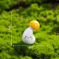 Cute miniature yellow tilted mushroom figurine for DIY moss micro landscape decor - 2.4x1.8cm / Style 1 Mushroom