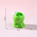 Miniature green big mouth frog figurine for DIY crafts and desk decor, size 3.4x3cm - Big Mouth Frog / Green