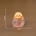 Cute miniature capybara figure in a pink strawberry ice cup, 3.2cm desk DIY ornament - Capybara Ice Cup