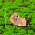 Miniature pink glowing animal figurine for DIY micro landscape garden decor, 2.2x1.6cm - Axolotl