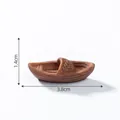 Miniature brown Chinese awning boat figurine for fairy garden and aquarium landscape decor - Style 1 Awning Boat (3.8x1.4cm)