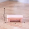 Creative miniature pink resin sofa bed dollhouse furniture ornament 4cm x 1.3cm size - Pink Small Long Table