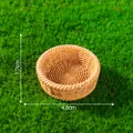 Mini panier de simulation tressé accessoire DIY, diamètre 4,8cm et hauteur 1,7cm - 11# Grand Panier Rond Peu Profond