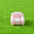 Mini-Sofa aus rosa Beflockung für DIY-Schlüsselanhänger und Autodeko, Größe 2x3cm - Beflockter Teil mit Schafsaugennagel (gemäß Abbildung) / Rosa Sofa (4#)