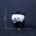 Mini luminous Halloween ghost figurine in black cauldron DIY micro landscape decoration - Ghost in Trash Can (C2523)