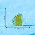 Figurine de poisson plat coloré en verre pour micro paysage d'aquarium, 2cm x 1,8cm - 1# Poisson Vert (C3001) / 1.8x2cm / Rayures vertes