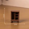 Miniature brown dollhouse cabinet accessory, size 4.1cm high and 2.9cm wide DIY decor - Closet
