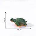 Detailed miniature green sea turtle figurine for micro landscapes, size 3.4cm by 1.4cm - 6# Flatback Turtle