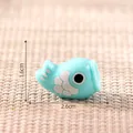Miniature light blue luminous carp streamer figurine for dollhouse DIY decor, 2.6x1.6cm - 2.6cmx1.6cm / 7# Solid Blue