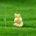 Yellow cartoon rabbit miniature figurine for micro landscape DIY gardening decor - 1.4x2cm / #1 Rabbit
