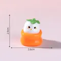 Adorabile miniatura di pulcino bianco in guscio d'arancia, dimensioni 2,9 cm x 2,6 cm - 3# / Pollo Cachi Essiccato