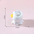 Miniature cute white bird figurine for DIY dollhouse and micro landscape decoration - Big Mouth Cat / White
