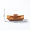 Miniature Chinese Wupeng boat ornament with dimensions 4.7x1.6cm - Style 3 Awning Boat (4.7x1.6cm)