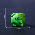 Miniature green Frankenstein bear figurine for Halloween micro-landscape DIY decor - Zombie Piggy (C2523)