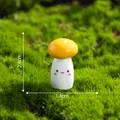 Miniature yellow ceramic mushroom figurine for DIY moss micro landscape decoration - 2.4x1.4cm / 3# Mushroom