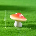 Decorative miniature red mushroom figurine for micro landscape DIY fairy garden decor - 3.8x3.3cm / Style 2 Mushroom