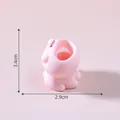Simpatica miniatura di animale rosa per decorazioni fai-da-te, ornamento alto 3,4 cm - Maiale a Bocca Larga