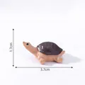 Miniature simulation turtle figurine for aquarium DIY micro-landscape, size 3.7x1.7cm - 8# Chinese Softshell Turtle