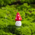 Miniature red mushroom figurine with smiley face, dimensions 2.4cm by 1.3cm - 2.4x1.3cm / 4# Mushroom