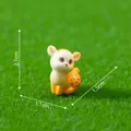 Cute yellow miniature deer figurine for micro landscapes, size 2.1x1.5x1.1cm - Design No.2 / 2.1x1.5x1.1cm / Yellow