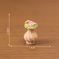 Miniature resin flower vase for dollhouse DIY decor with 2.5cm height dimension - 1.4 x 2.5cm