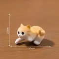 Cute miniature orange tabby kitten figurine for DIY dollhouse and desktop decoration - Fishing Style (2#)