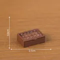 Handcrafted miniature brown dollhouse storage box accessory, measuring 2.5cm by 0.8cm - Large Coffee Table