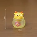 Adorable figurine miniature d'animal jaune en coupe glacée pour décor de maison DIY - Coupe à Glace Dragon