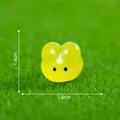 Miniature glow-in-the-dark bunny figurine for garden DIY landscaping decoration - Yellow