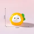 Mini statuetta di pulcino in costume di frutta per decorazione micro paesaggio - Arancione