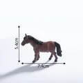 Miniature brown simulation horse figurine for micro landscape DIY - Standing Horse / 2# Standing Horse (7.3x5.3cm)