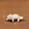 Miniature cute orange tabby cat figurine for dollhouse DIY desktop decor, 5cm x 2.5cm size - Sleeping Style (3#)