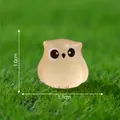 Mini luminous owl figurine DIY micro landscape decor, 1.0cm x 1.1cm size reference - Luminous Small Owl / Orange (#2)