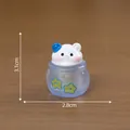 Miniature figurine de chat mignon dans une tasse à glace bleue pour DIY et décoration - Coupe à Glace Chat