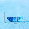 Figurine de poisson plat bleu lumineux pour décoration d'aquarium paysage 3,7cm - Dégradé Bleu