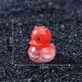 Miniature red devil duck figurine for Halloween DIY micro landscape decoration, 2.3cm size - 2# Devil Duck (C2085) / 1 Piece (2.2x2.3cm)