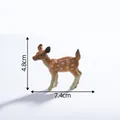 Miniature realistic fawn deer figurine for DIY miniature garden landscaping decor 7.4x4.8cm - Deer / 4# Fawn (5.7x4.9cm)